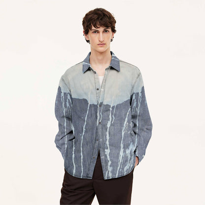 JC Men's Ostend Dye Style Denim Casual Shirt Men's Casual Shirt First Choice Sky & Navy S 
