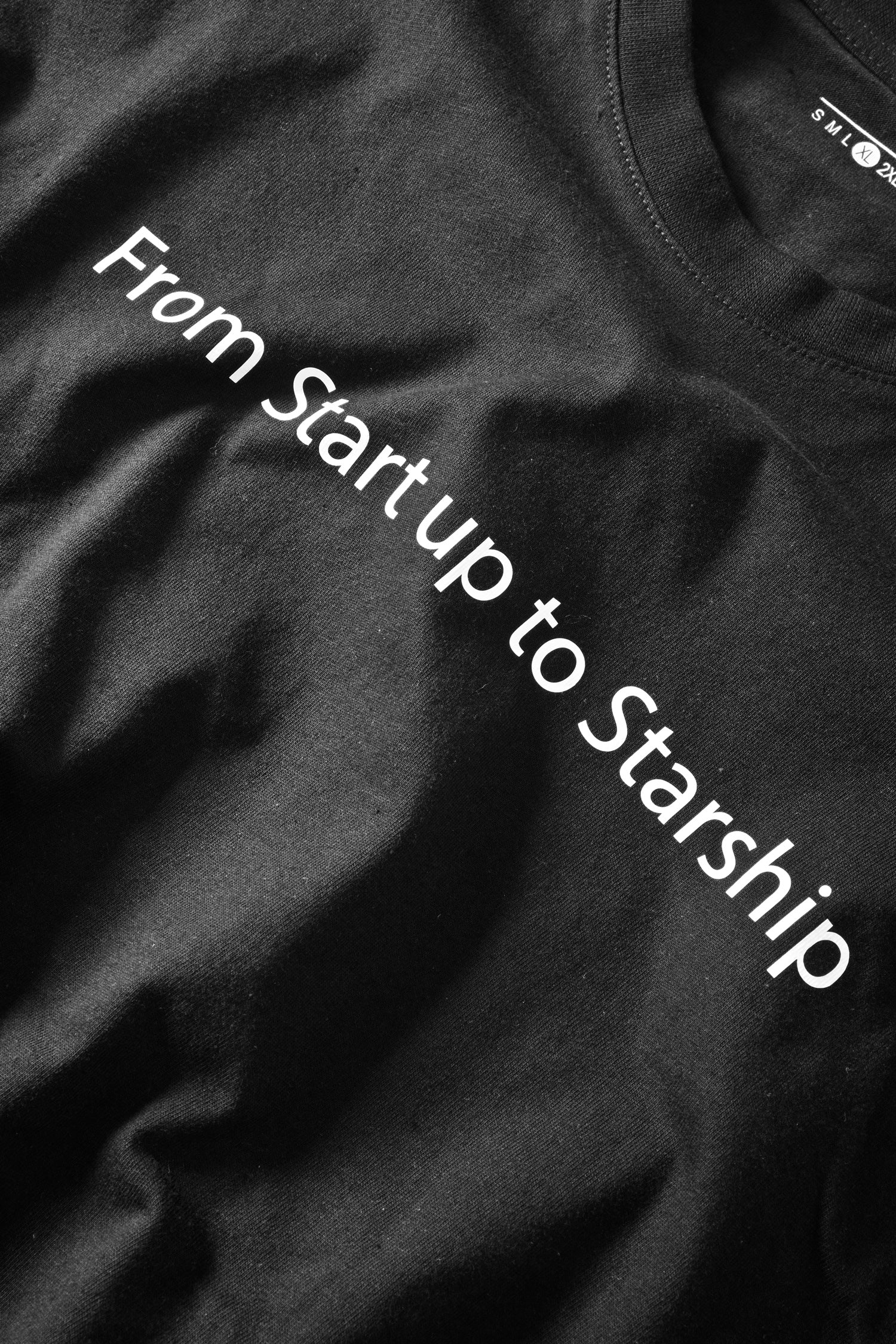 Men's Start Up To Starship Printed Crew Neck Tee Shirt