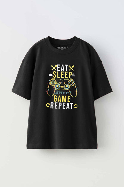 Polo Republica Boy's Eat Sleep Printed Tee Shirt Boy's Tee Shirt Polo Republica 