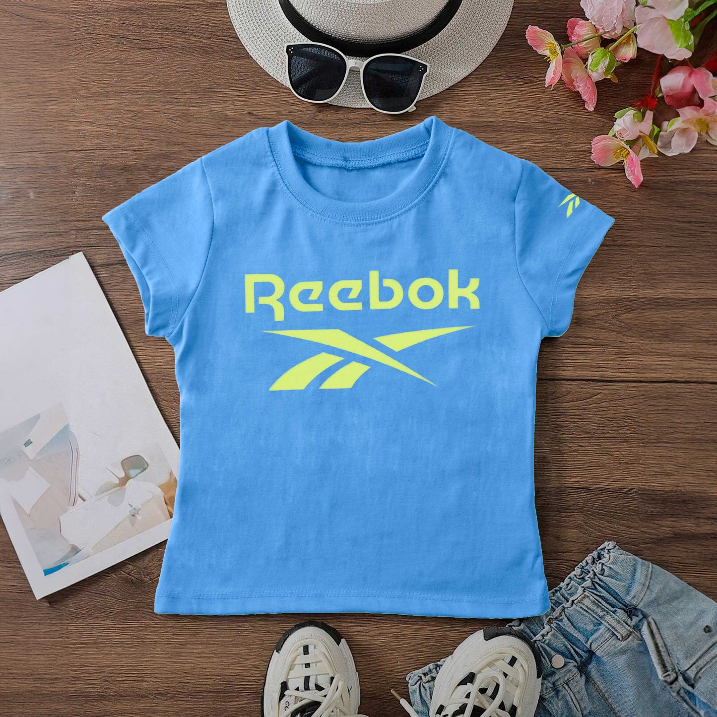 Reebok Kid's Logo Printed Short Sleeve Tee Shirt Kid's Tee Shirt HAS Apparel Blue 2 Years 