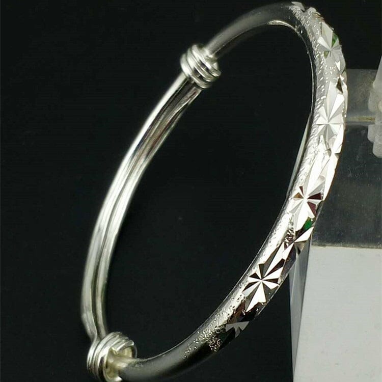 Women's Flower Imitation Silver Adjustable Bracelet