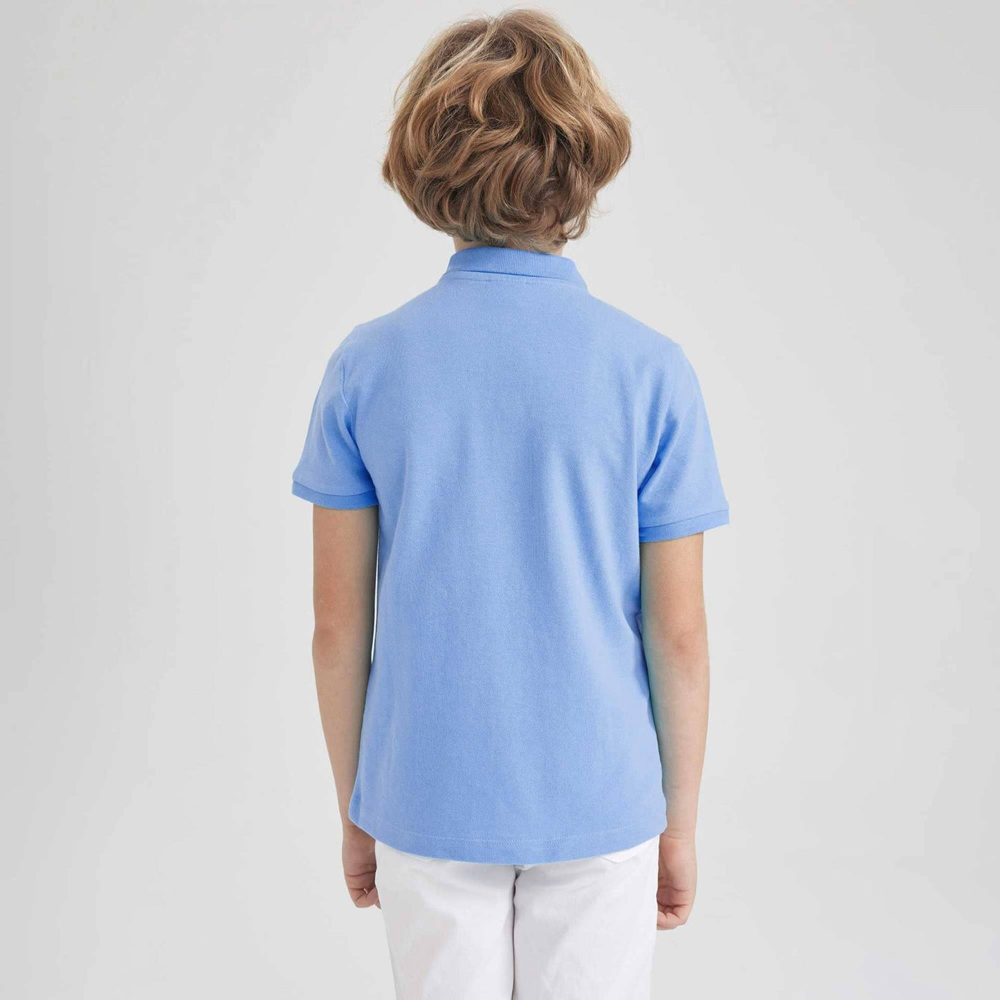 Class Time Boy's Short Sleeve Pique Polo Shirt Sky