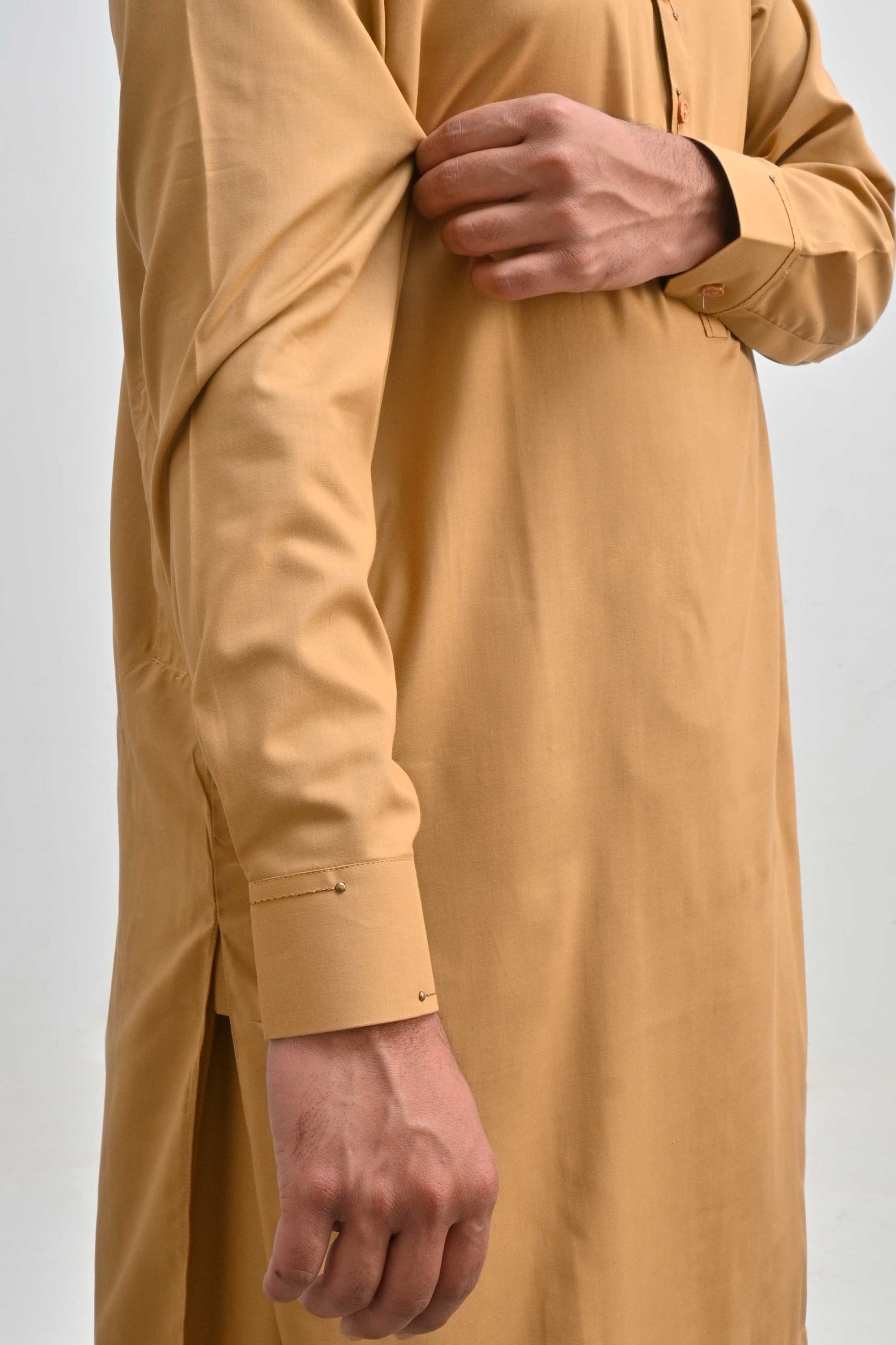 Hud Hud Men's Mandarin Collar Stitched Suit Shalwar Kameez Men's Suit MHJ 
