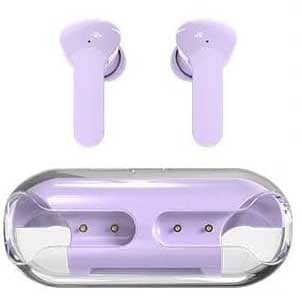 Amgras V Pro Pure Bass Zero Cable TWS Bluetooth Earbuds Mobile Accessories SDQ Purple