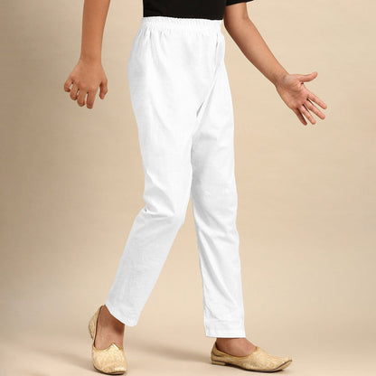 Boy's Mechelen Cotton Pyjama Boy's Trousers MHJ White 8 Years 