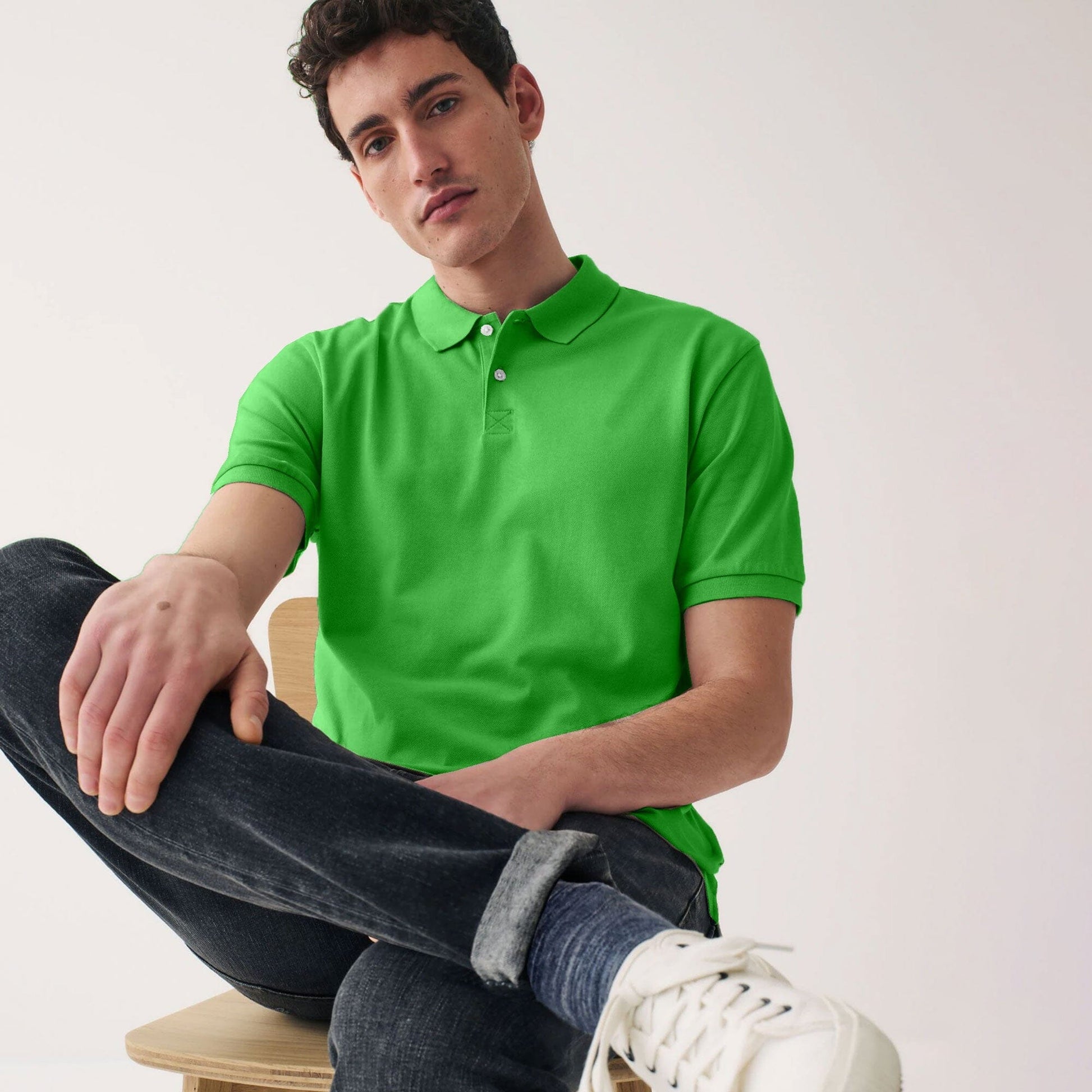 Polo Republica Men's Essentials Premium Short Sleeve Polo Shirt Men's Polo Shirt Polo Republica Green S 