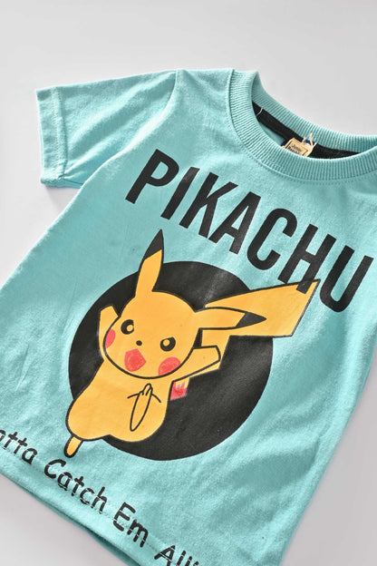 Junior Republic Kid's Pikachu Printed Tee Shirt