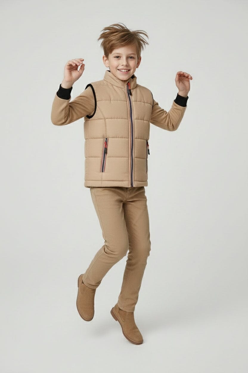 Boy's Twill Padded Gilet
