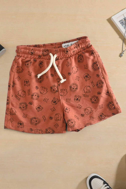 Lefties Baby Kid's Wild And Free Printed Terry Shorts Kid's Shorts SNR 