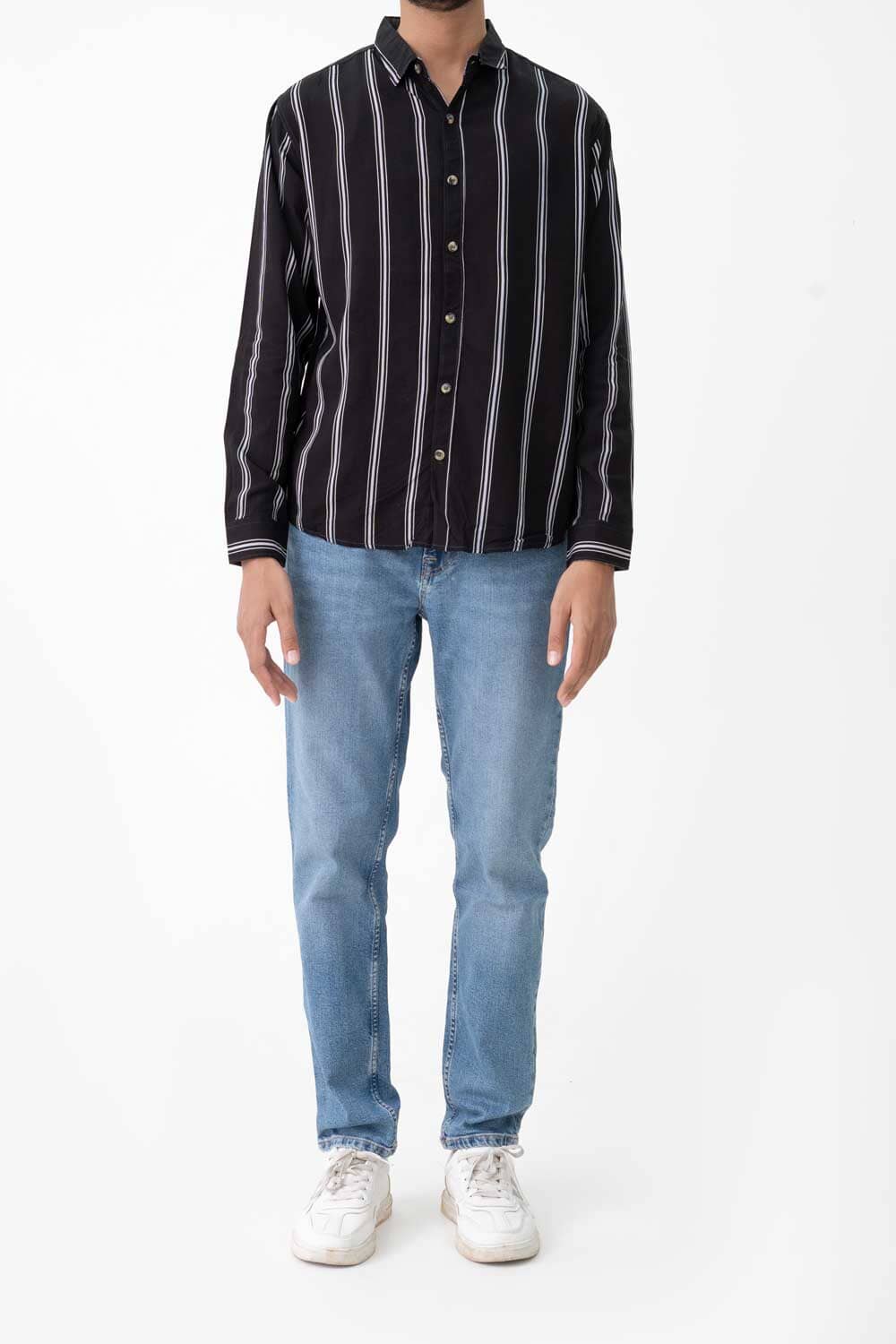 Scanners Men's Vertical Striped Casual Shirt