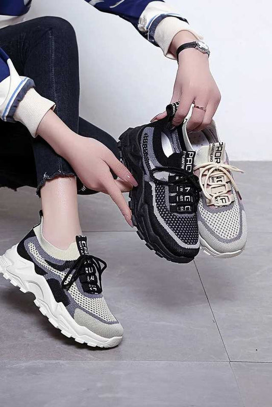 Women's Knitted Style Casual Sneakers