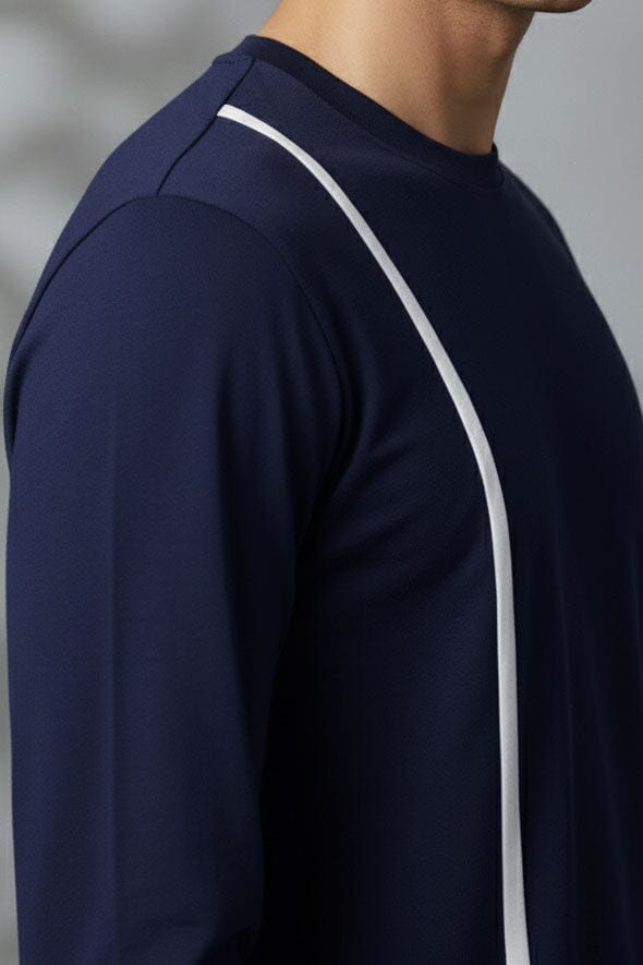 Men's Striped Long Sleeve Tee Shirt