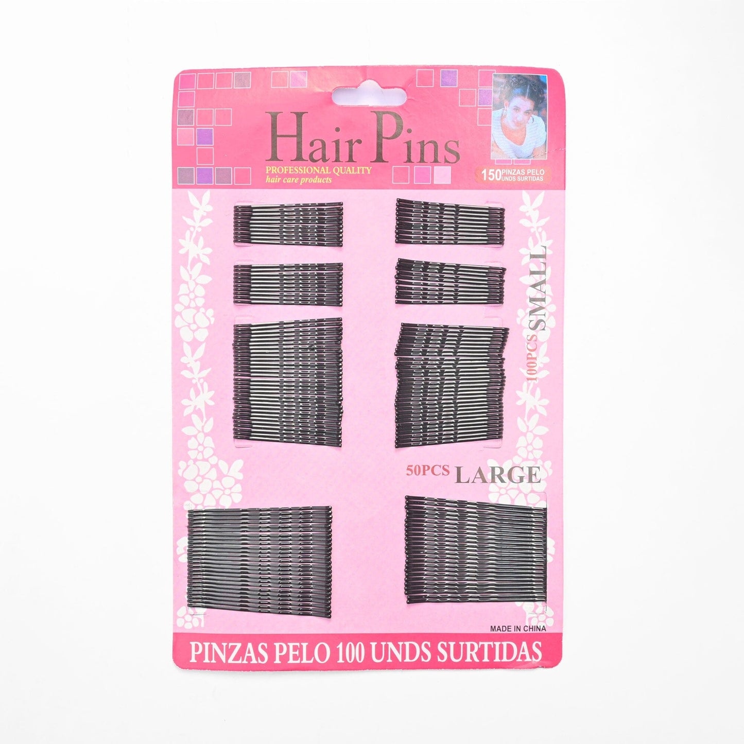 Pinzas Pelo Women's Hair Pins - Pack Of 150 Pins Hair Accessories SRL Black 