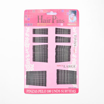 Pinzas Pelo Women's Hair Pins - Pack Of 150 Pins Hair Accessories SRL Black 
