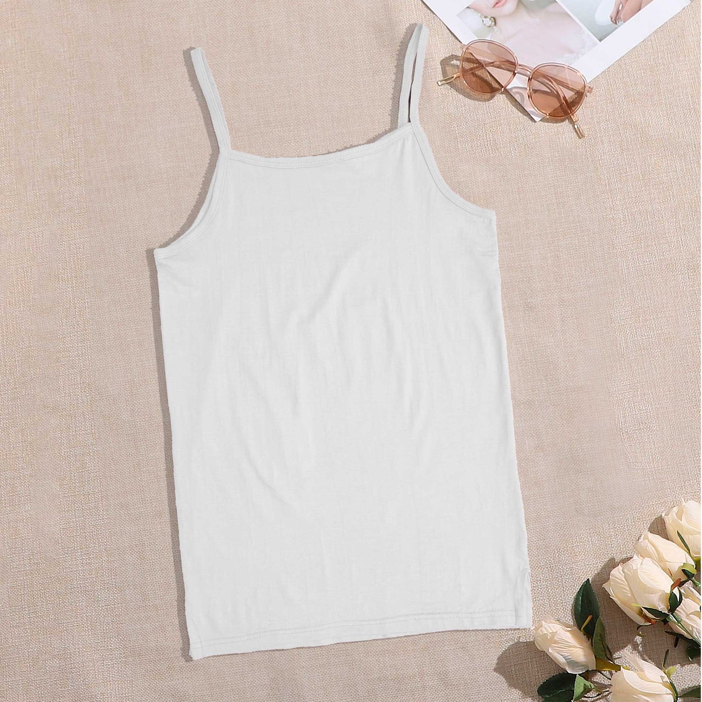 Fashion Women's Strap Style Tank Top Women's Lingerie SRL White S