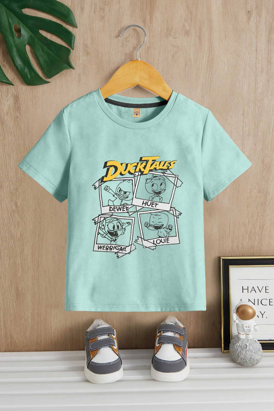 Junior Republic Kid's Duck Tales Printed Short Sleeve Tee Shirt Kid's Tee Shirt JRR 
