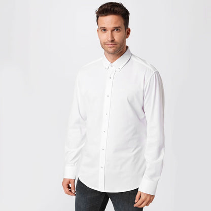 Eternity Men's Formal Button Down Dress Shirt Men's Casual Shirt ETY White S (15) 