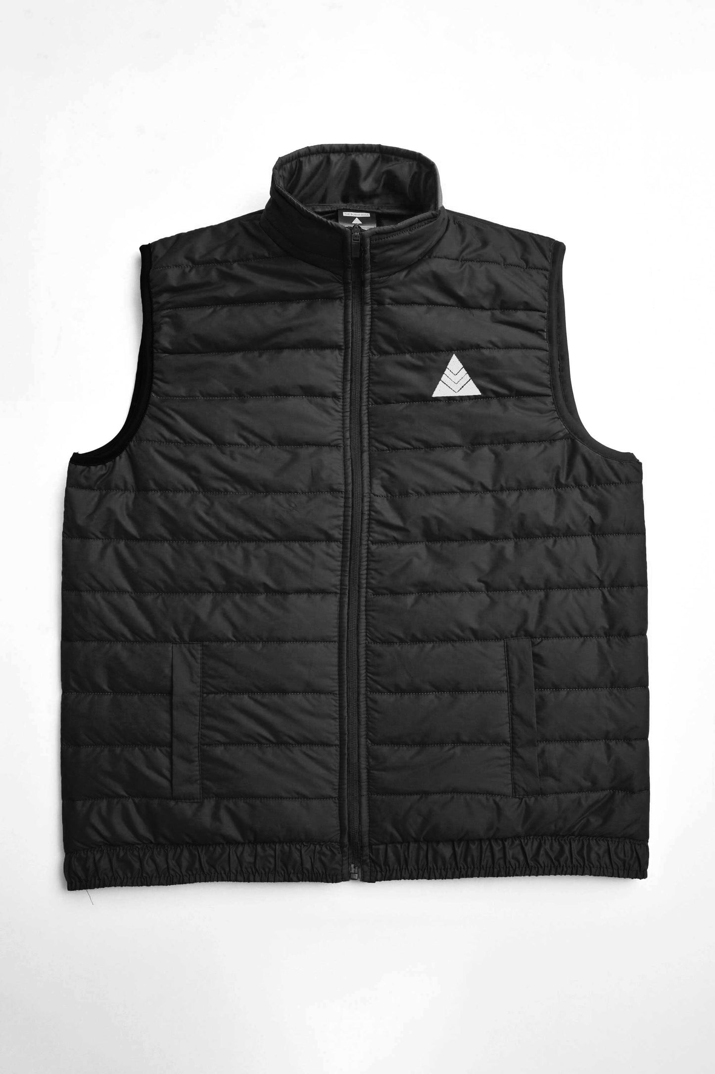 Burnt Soul Men's Triangle Embroidered Body Warmer Puffer Gilet Men's Gilet IBT
