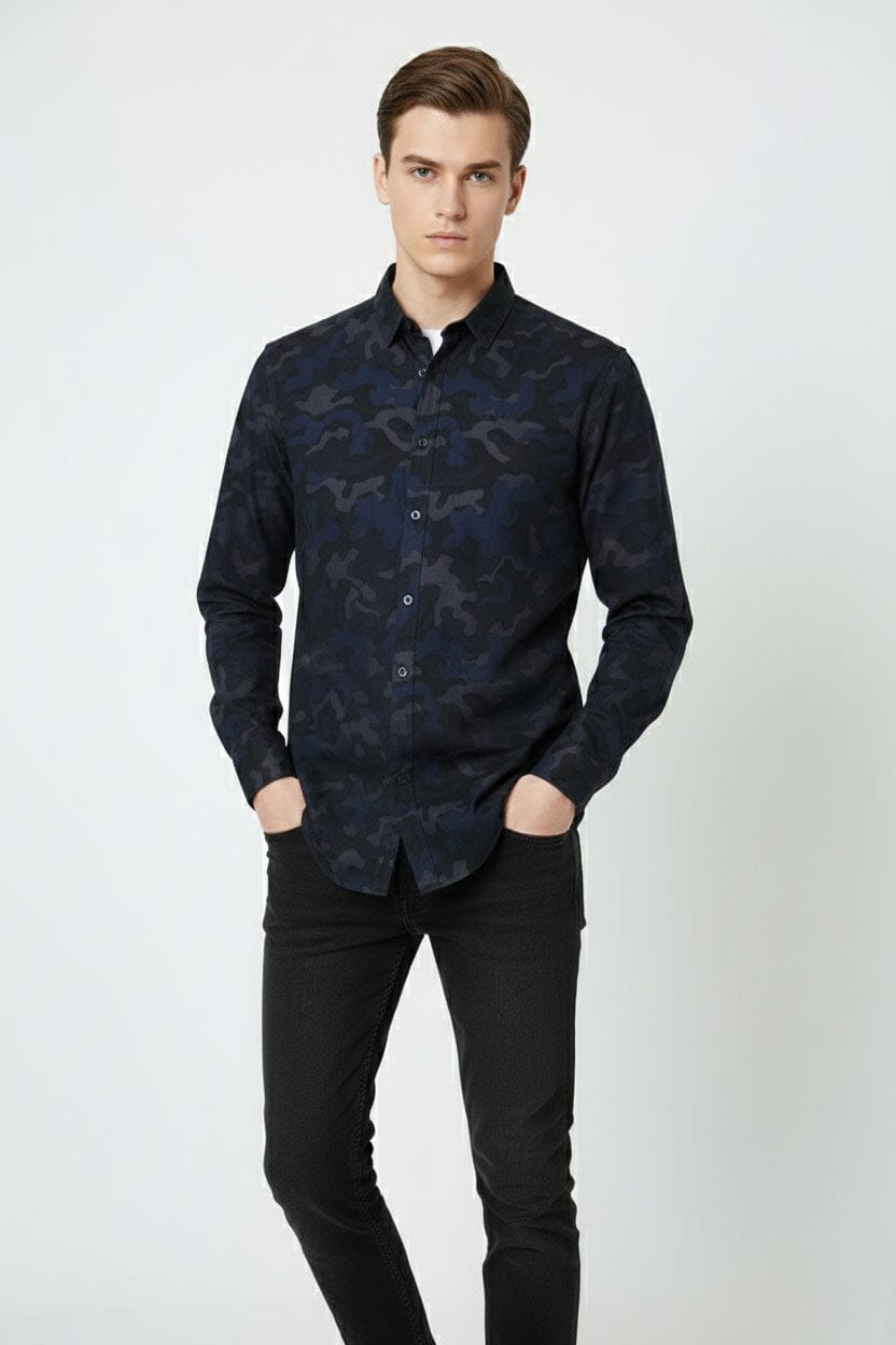 Scanners Men's Camo Casual Shirt