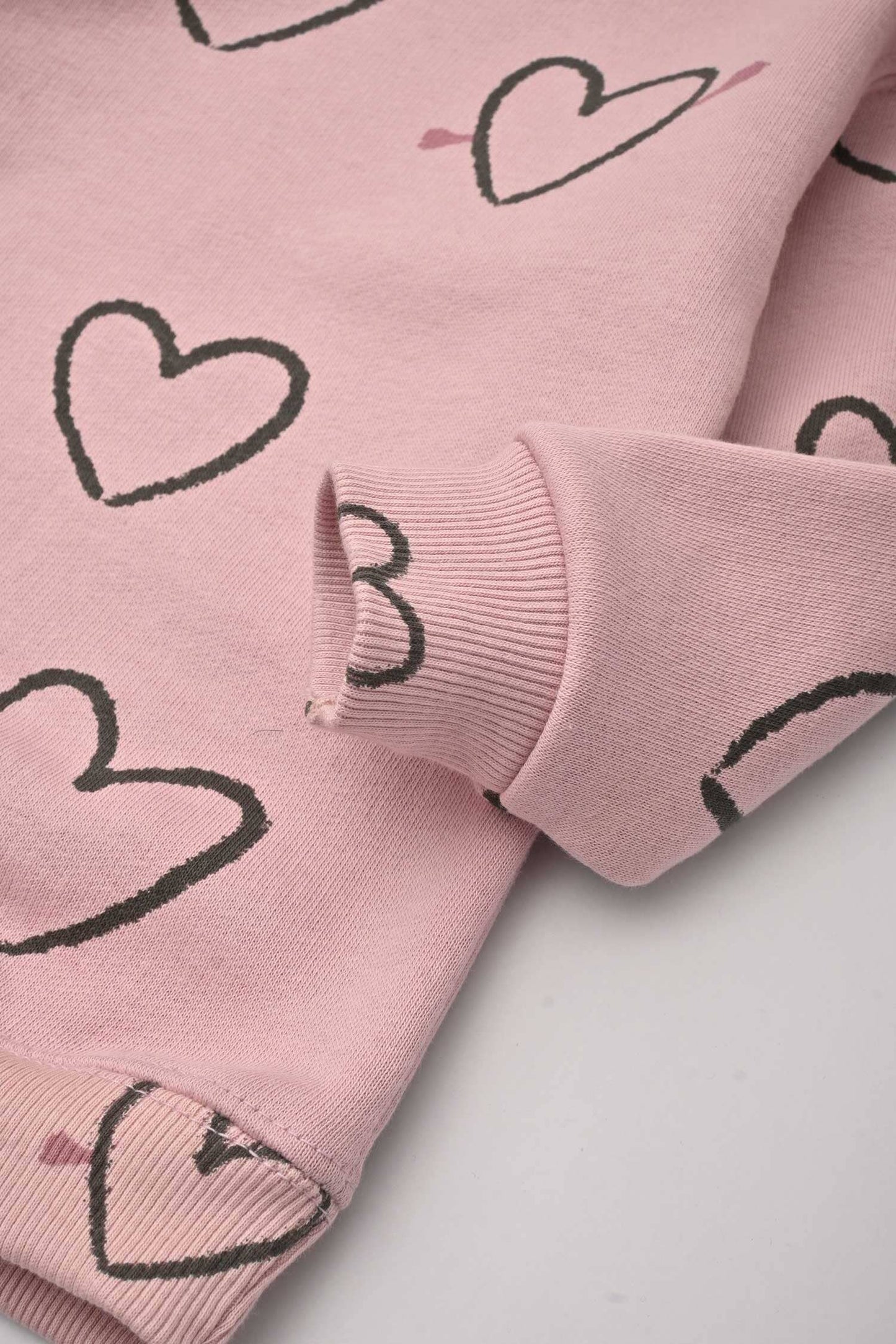 Kid's Heart Printed Terry Sweat Shirt Kid's Sweat Shirt SNR