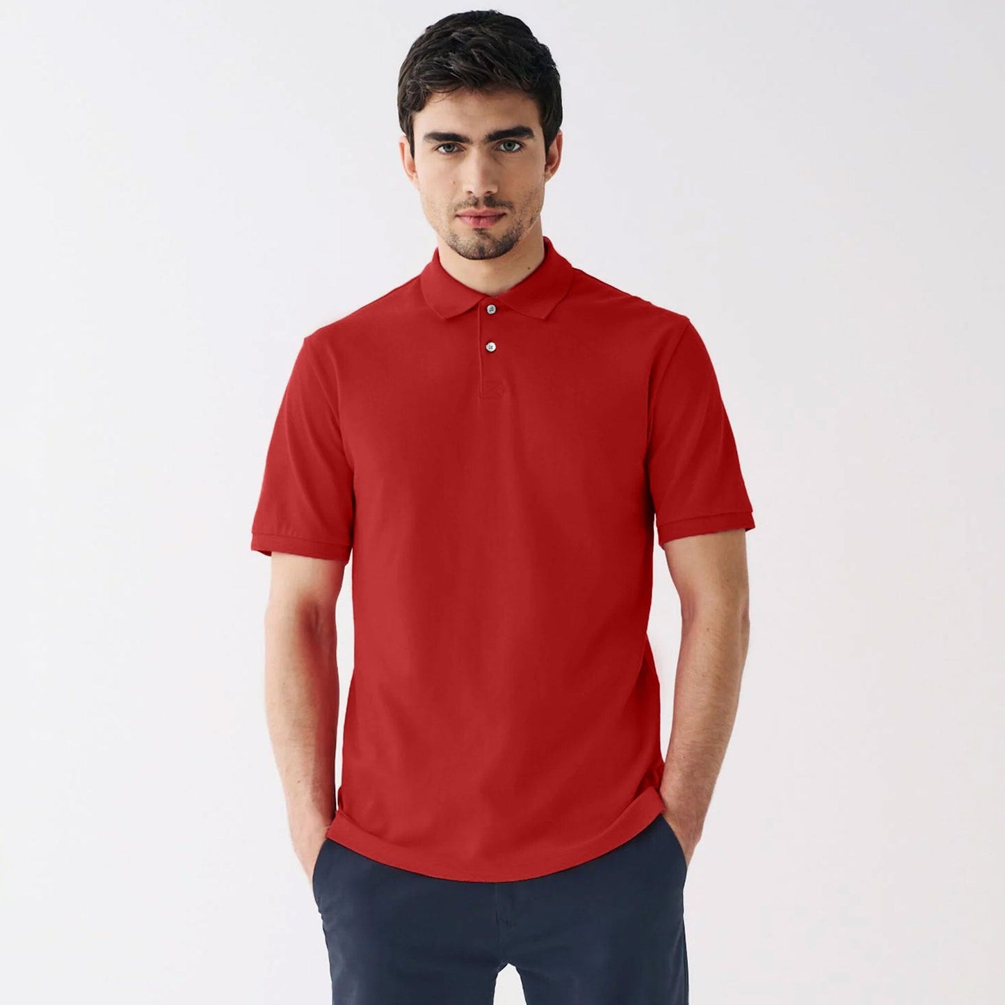 Polo Republica Men's Essentials Premium Short Sleeve Polo Shirt Men's Polo Shirt Polo Republica Red S 