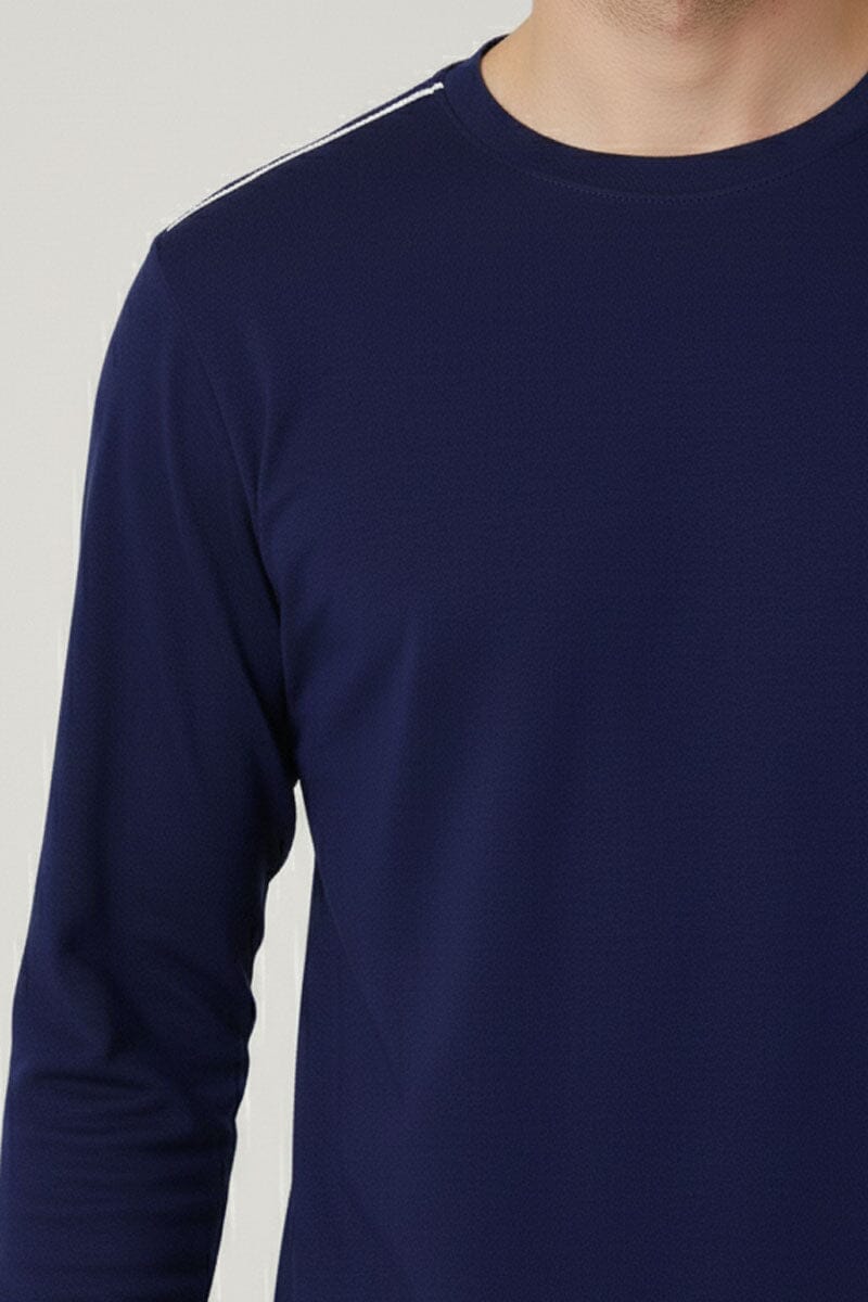 Men's Shoulder Piping Tee Shirt