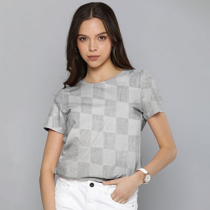Max 21 Women's Bilbeis Design Short Sleeve Tee Shirt