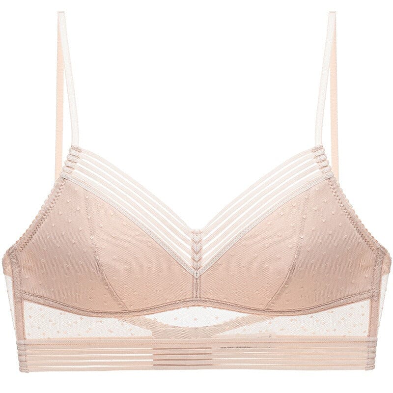 Skin-Women's Sexy Lace U Shaped Backless Bra