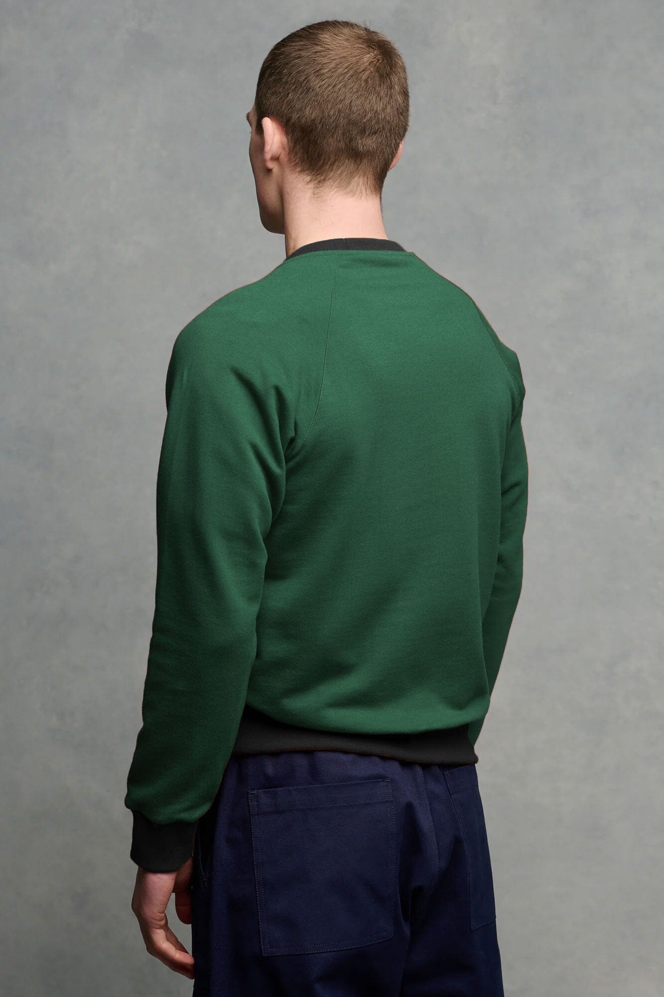 Eternity Premium Men's Logo Embroidered Contrast Neck Raglan Sleeve Sweat Shirt Men's Sweat Shirt Eternity (Sale Basis)