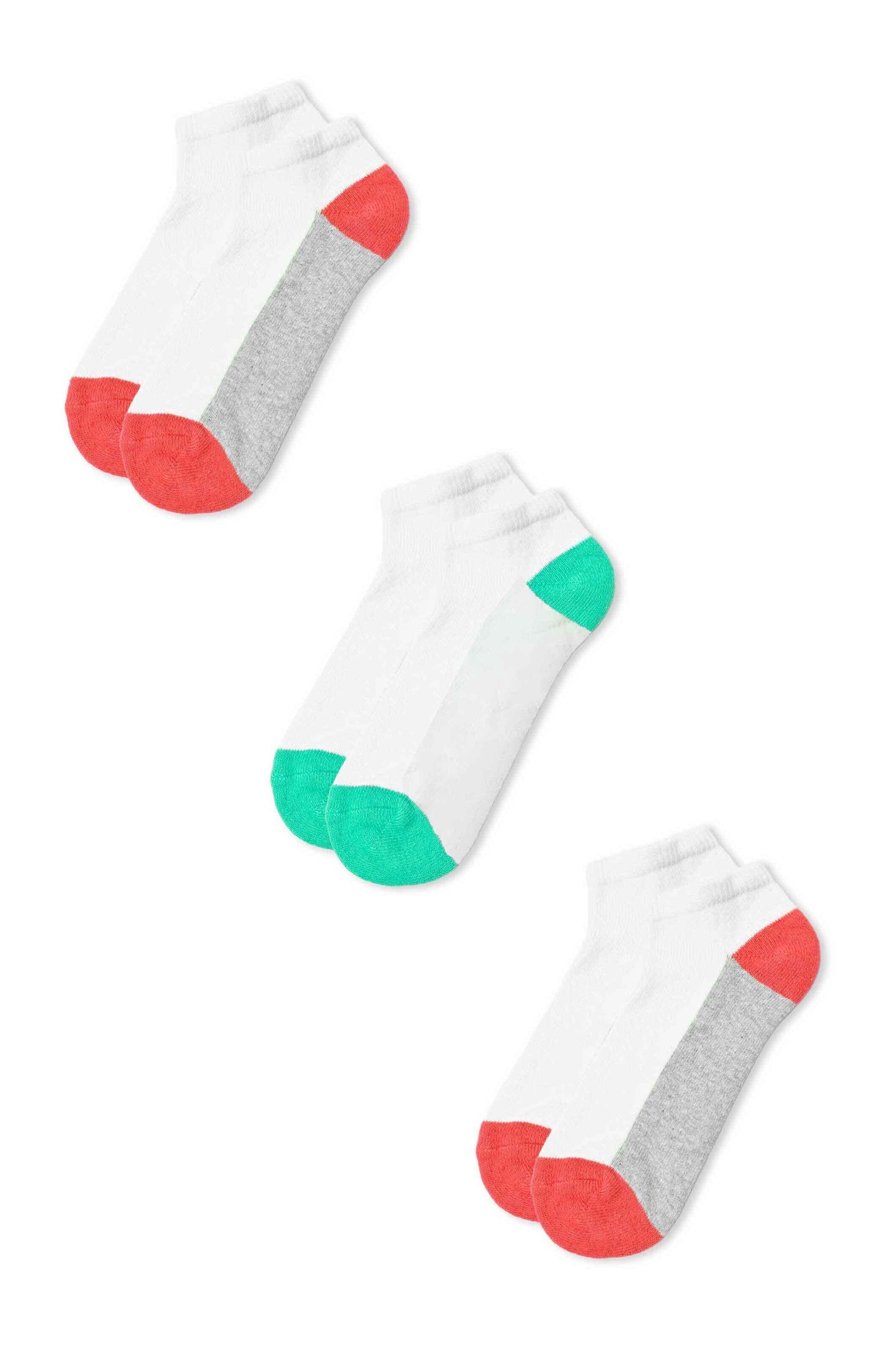 Identic Men's No Show Terry Socks - Pack Of 3 Socks Paragon Fashion Assorted 35-38