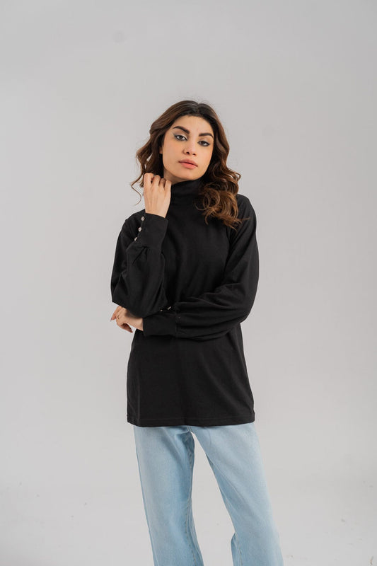 East West Women's Long Sleeves High Neck Sweatshirt Women's Sweat Shirt East West 
