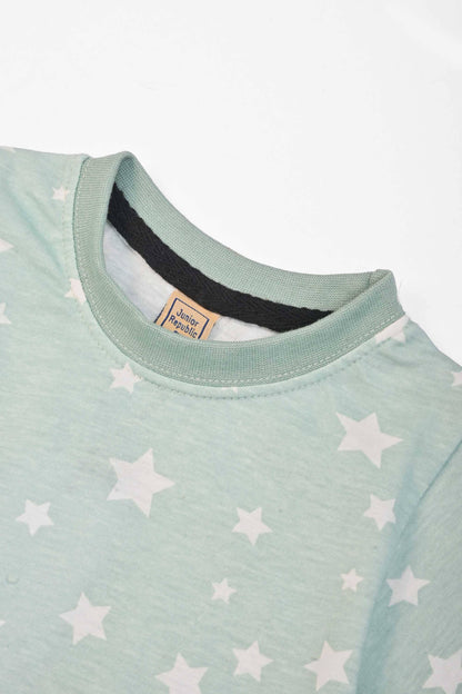 Junior Republic Kid's Stars Printed Short Sleeve Tee Shirt