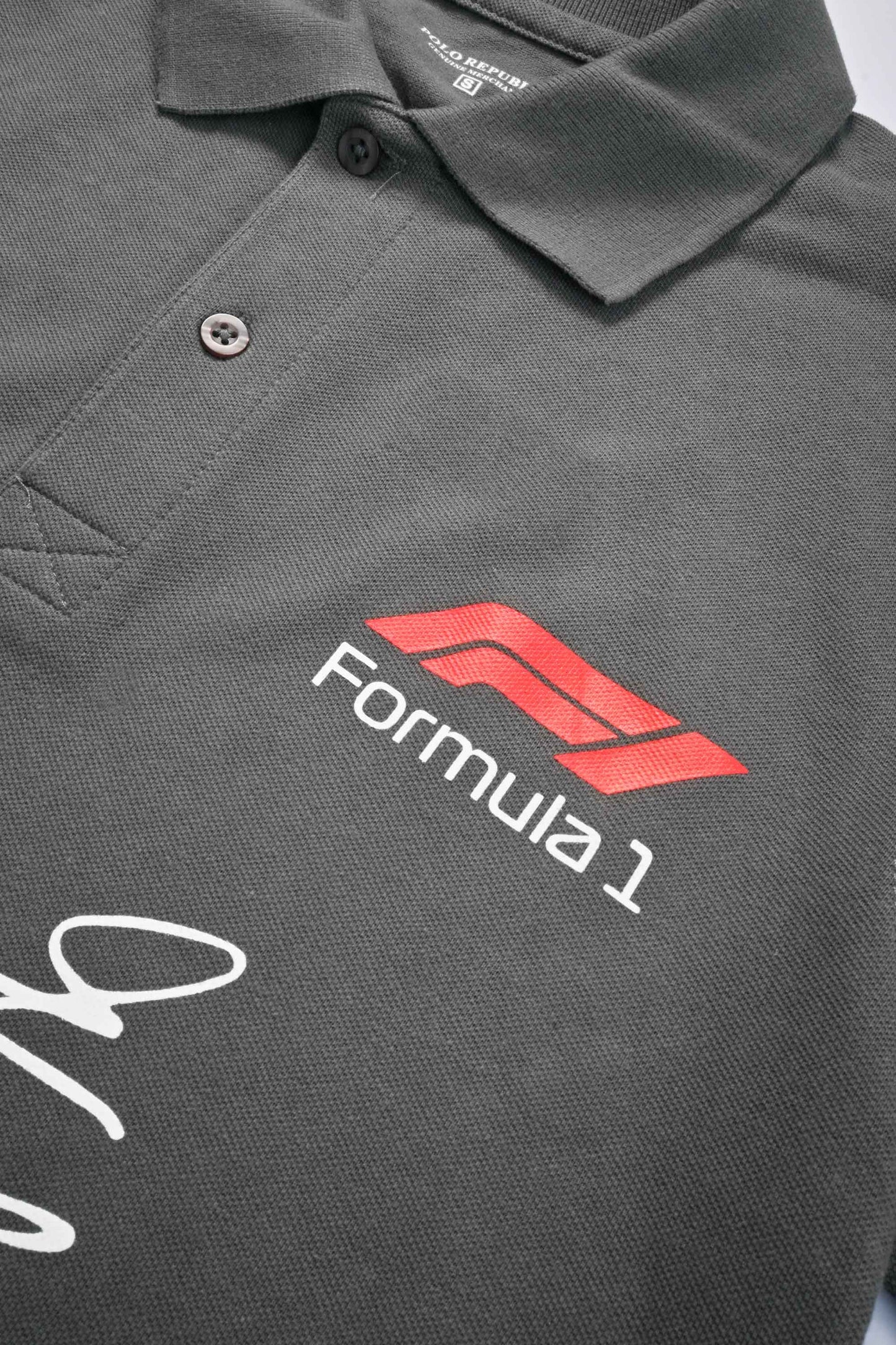 Polo Republica Men's PakWheels Formula 1 Printed Short Sleeve Polo Shirt