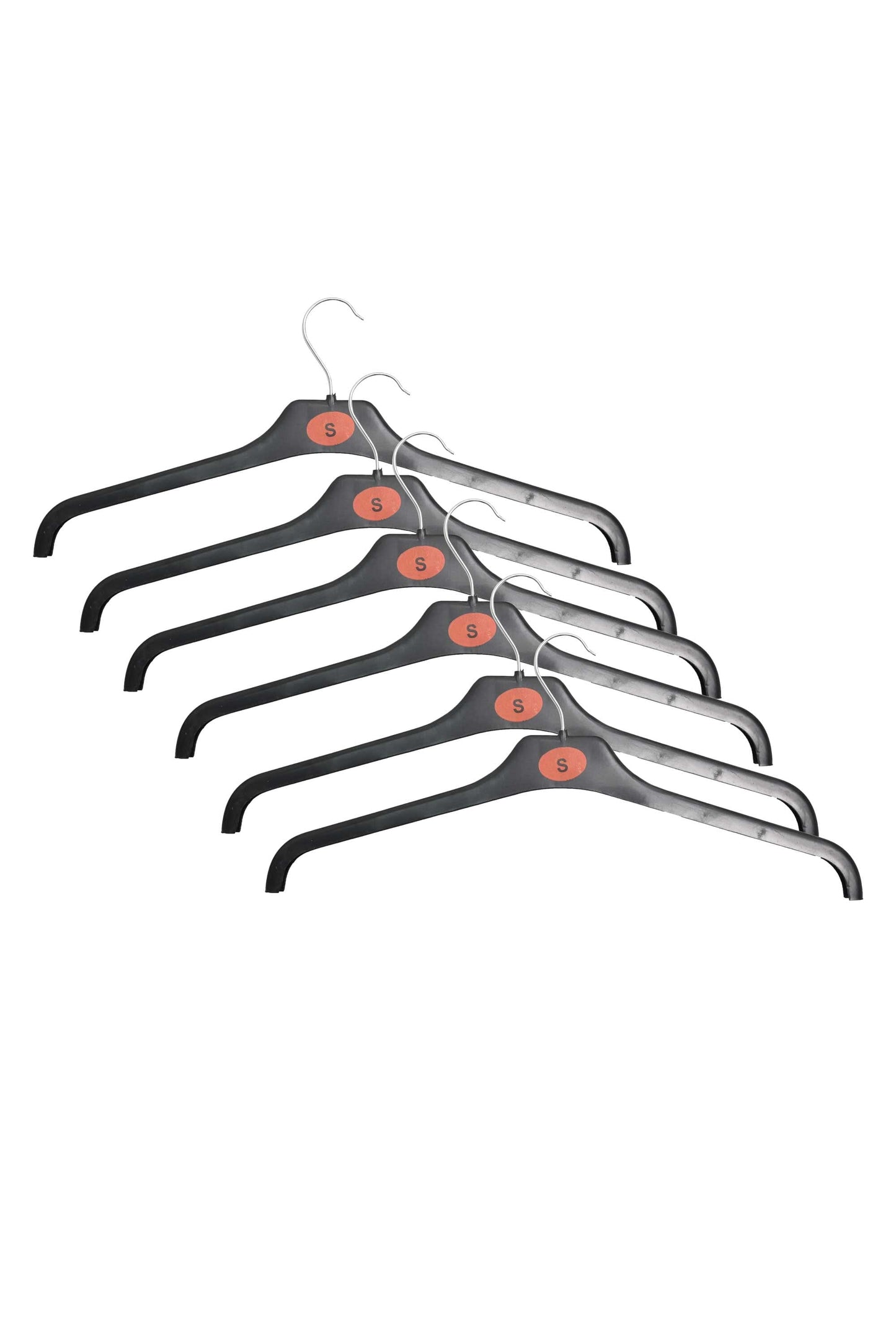 Heavy Duty Plastic Hanger Pack Of 6 Hanger Dead Stock Black