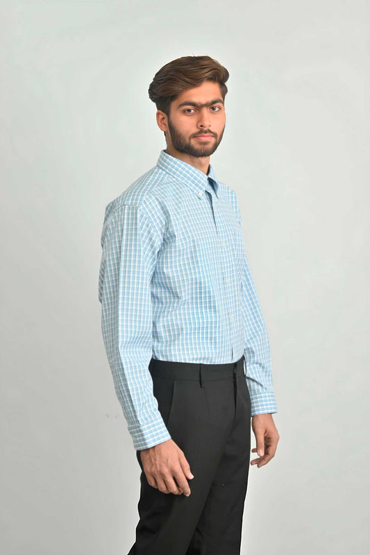 Cut Label Men's Svendborg Check Style Formal Shirt Men's Casual Shirt First Choice 