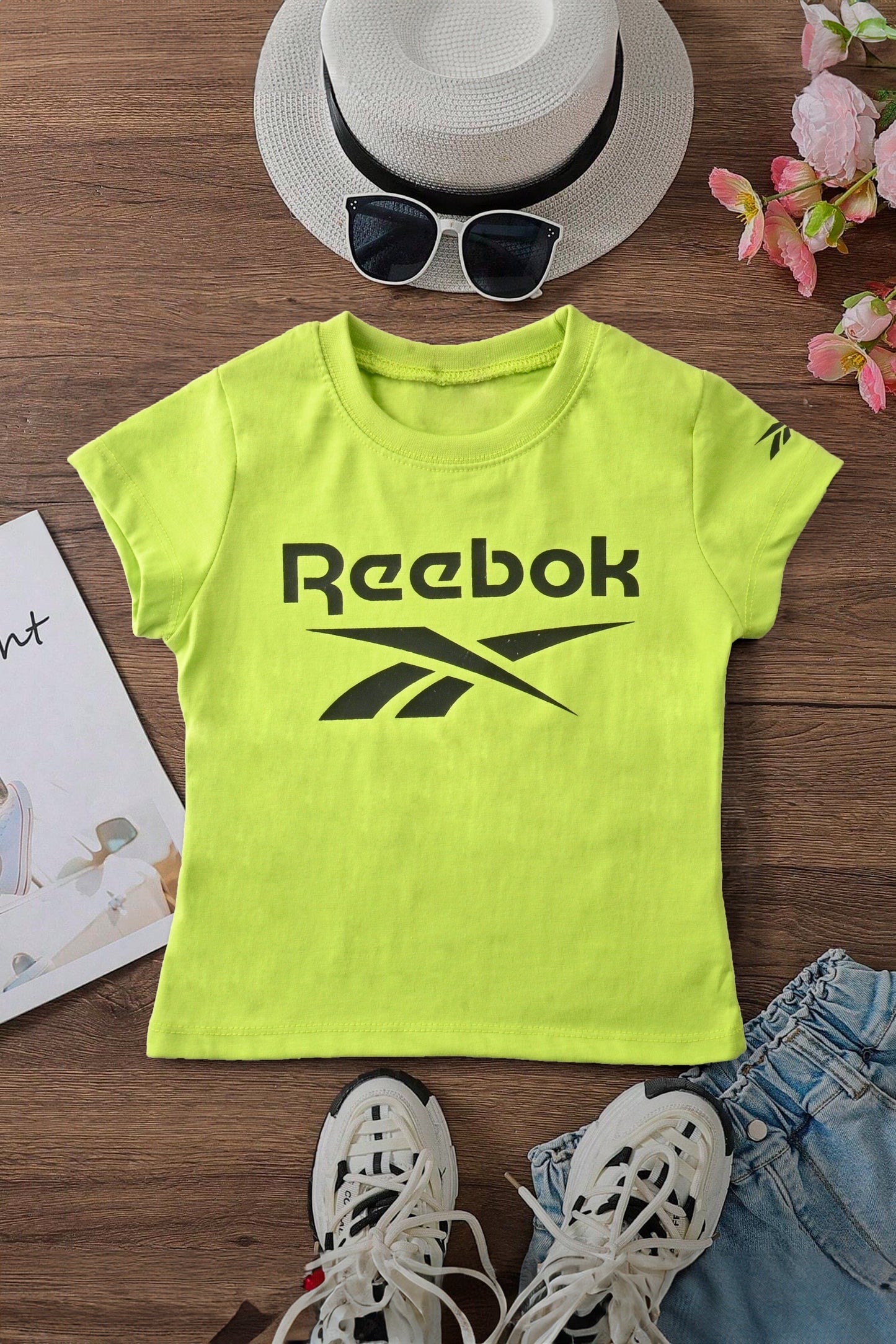 Reebok Kid's Logo Printed Short Sleeve Tee Shirt Kid's Tee Shirt HAS Apparel Parrot 2 Years 