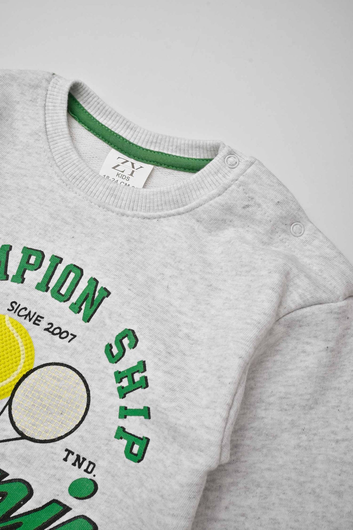 ZY Kid's Champion Ship Printed Terry Sweat Shirt Kid's Sweat Shirt SNR