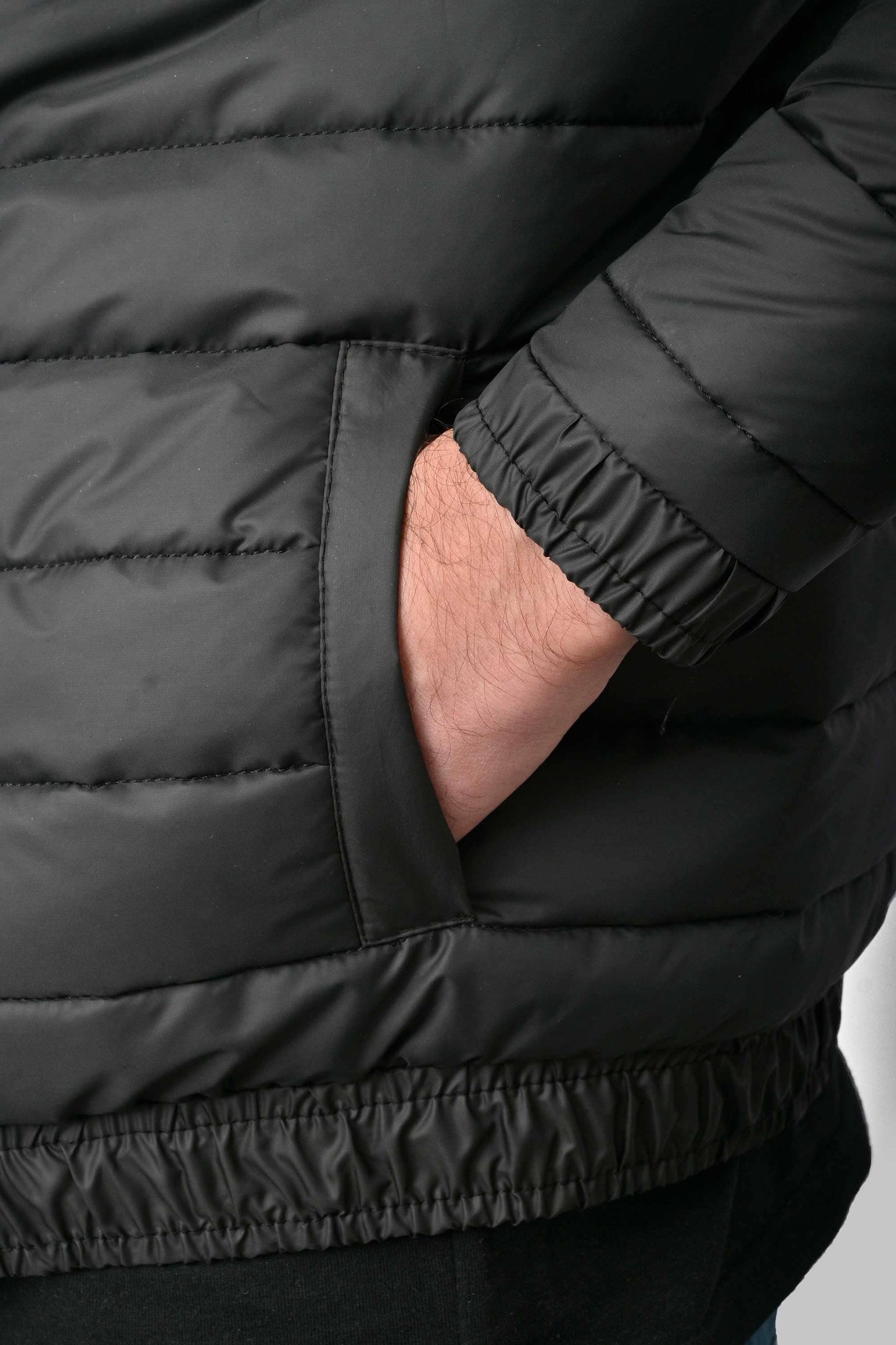 Burnt Soul Men's 7 Embroidered Long Sleeve Puffer Jacket Men's Jacket IBT