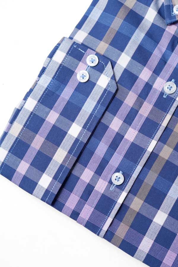 Eternity Men's Slim Fit Checkered Casual Shirt