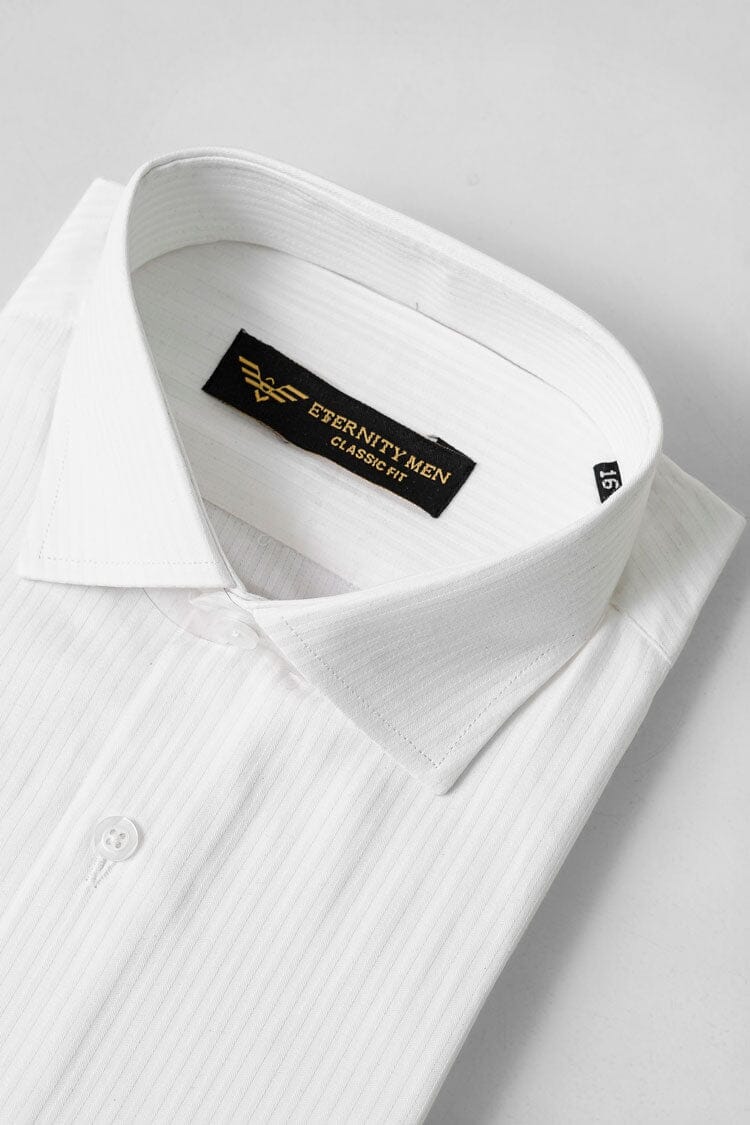 Eternity Men's Striped Classic Fit Formal Shirt