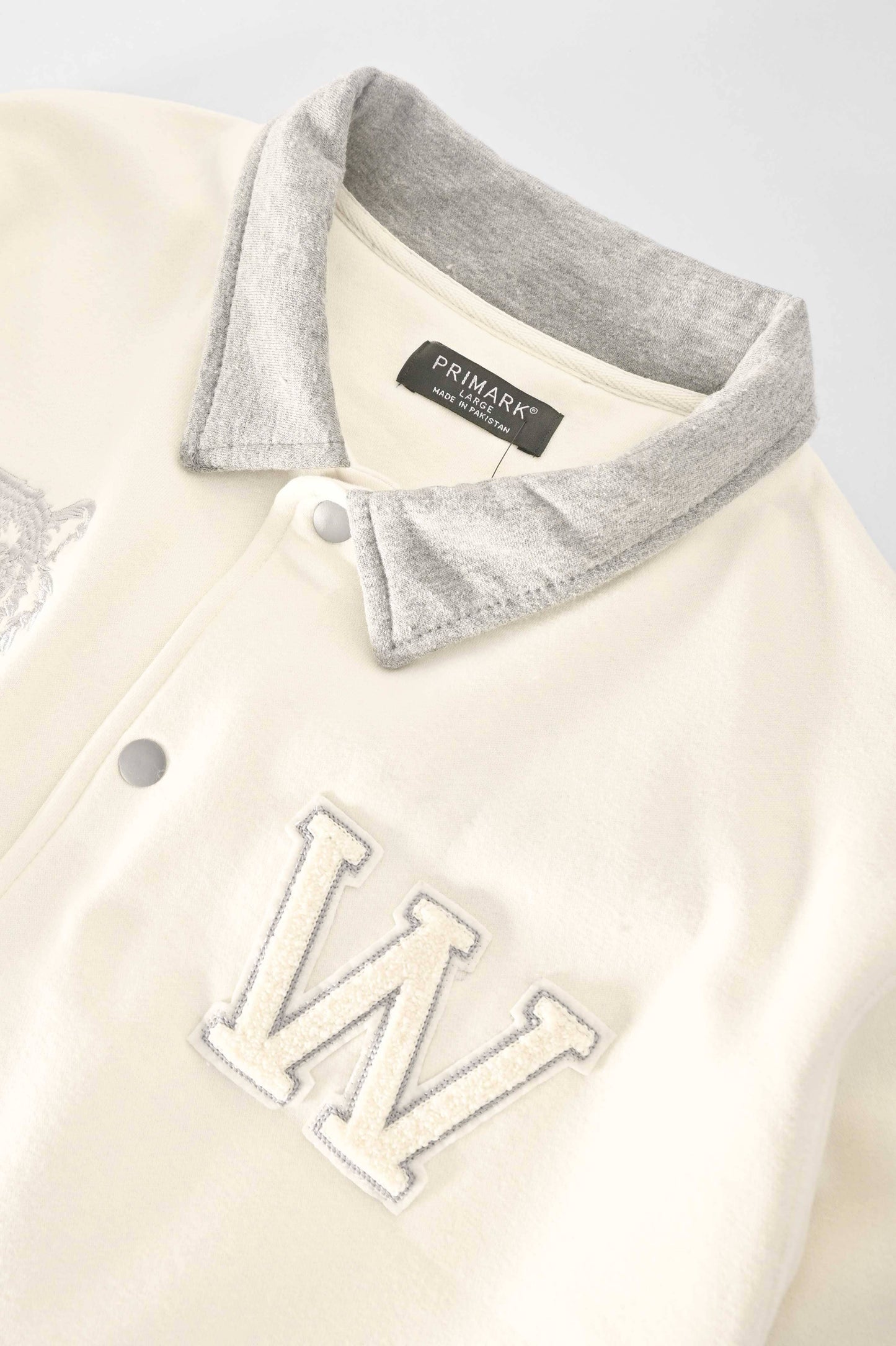 Primark Men's Tiger Embroidered Baseball Varsity Fleece Jacket Men's Jacket HAS Apparel 