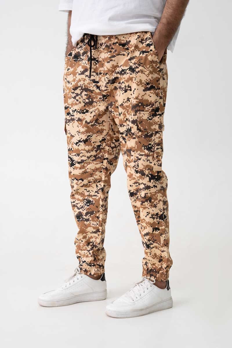O&S Men's Textured Camouflage Cargo Pants