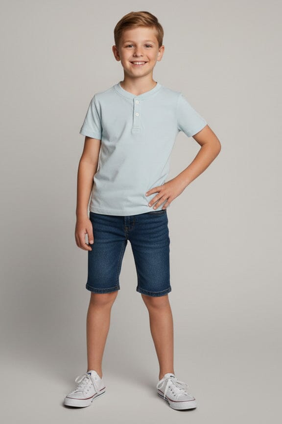 Styles Republic Boy's Basic Henley Tee Shirt