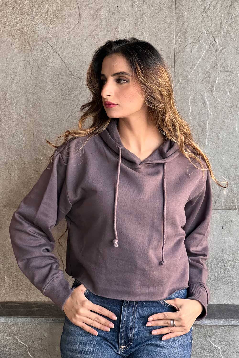 JC Women's Crop Top Pullover Hoodie