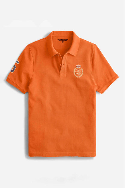 Polo Republica Men's Lion Crest & 5 Embroidered Short Sleeve Polo Shirt Men's Polo Shirt Polo Republica 