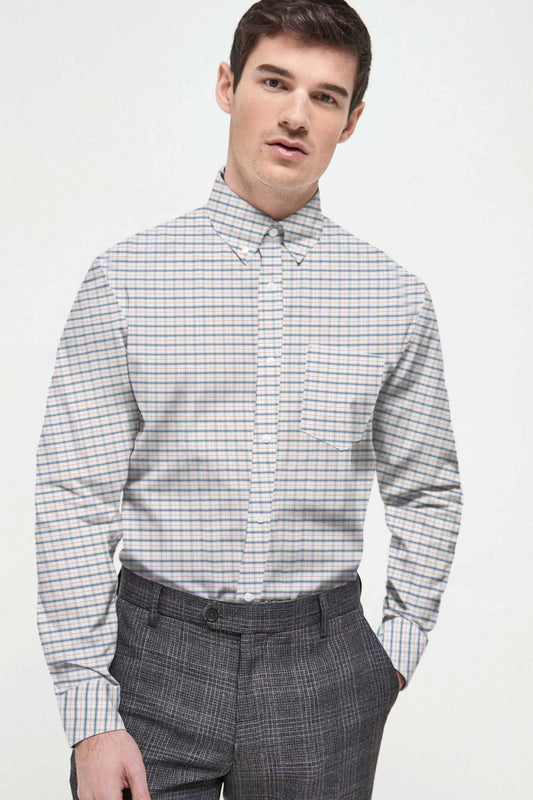 Cut Label Men's Skive Check Design Formal Shirt Men's Casual Shirt First Choice 