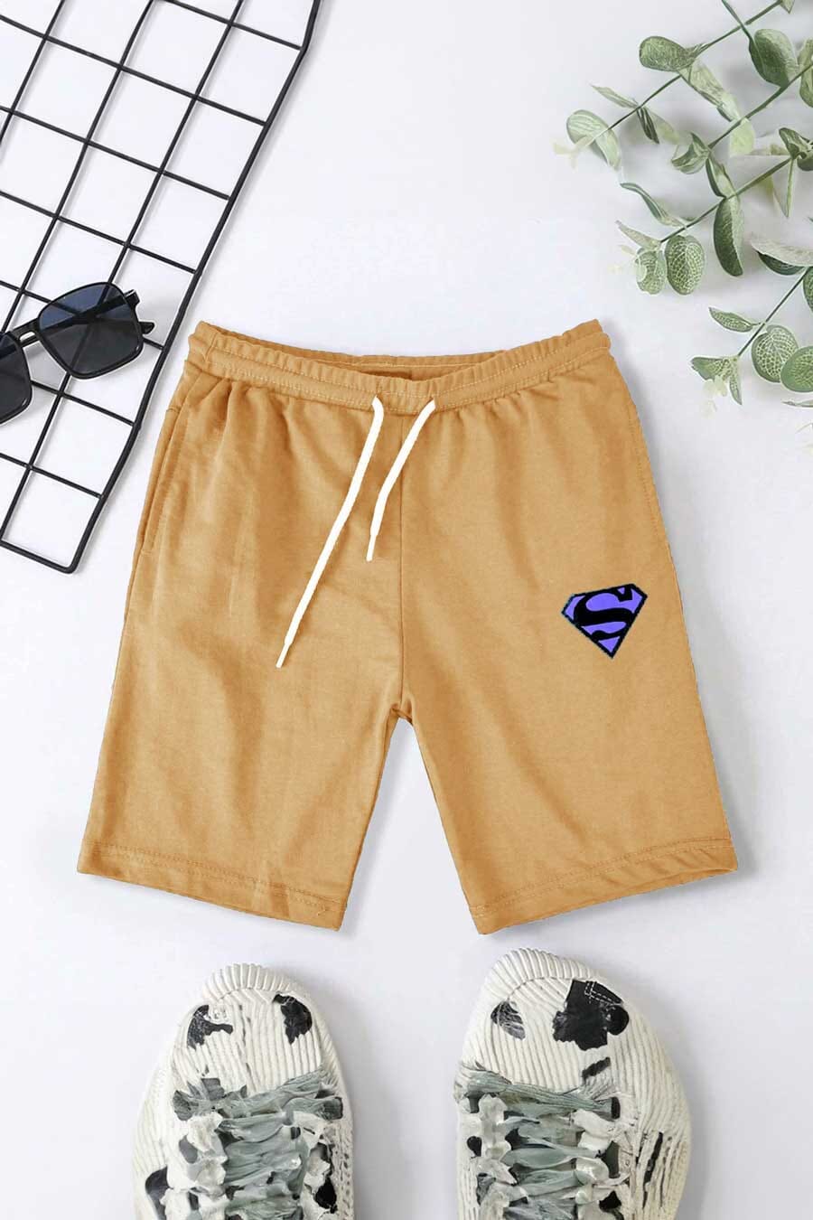 Max 21 Kid's Superman Logo Design Shorts