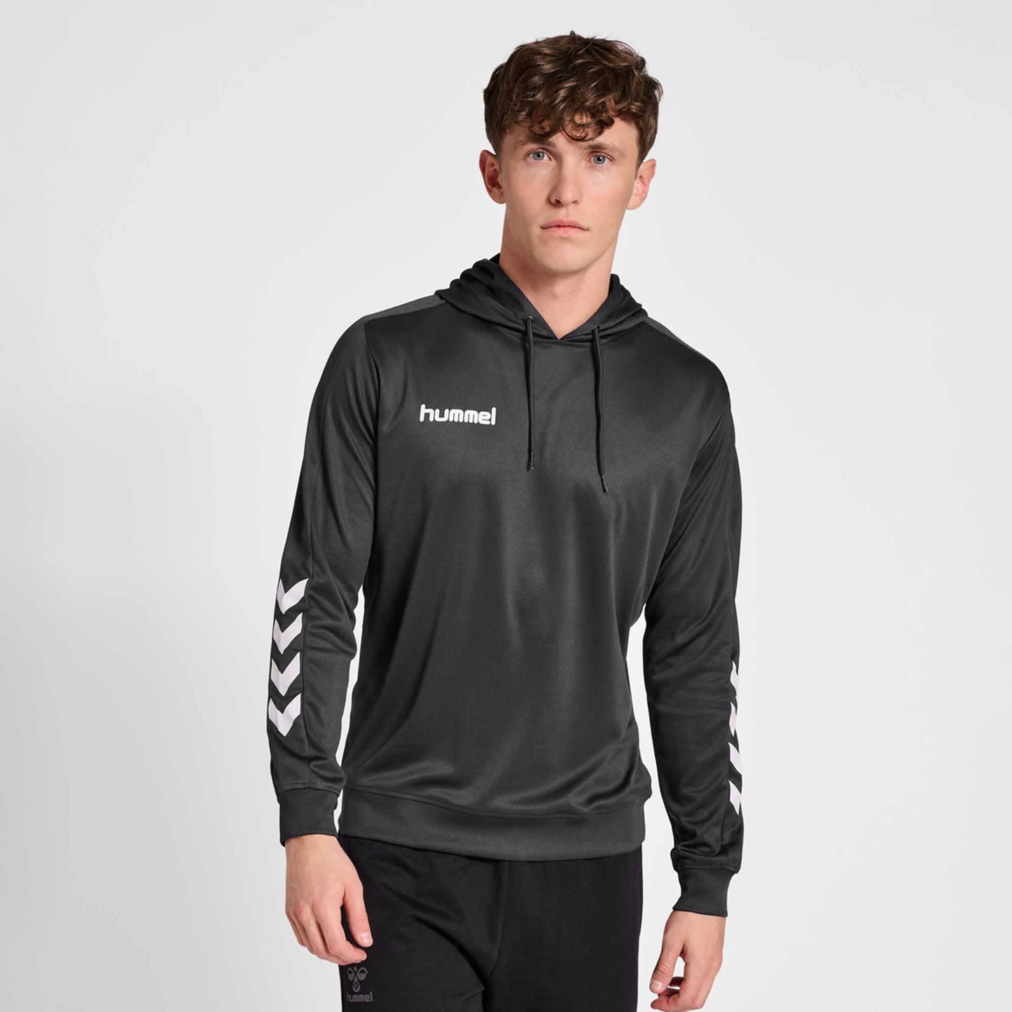 Hummel Men's Arrow Arms Activewear Windsor Pullover Hoodie Men's Jacket HAS Apparel Black S