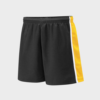 Falcon Men's Activewear Side Panel Shorts Men's Shorts HAS Apparel Black & Yellow XS 