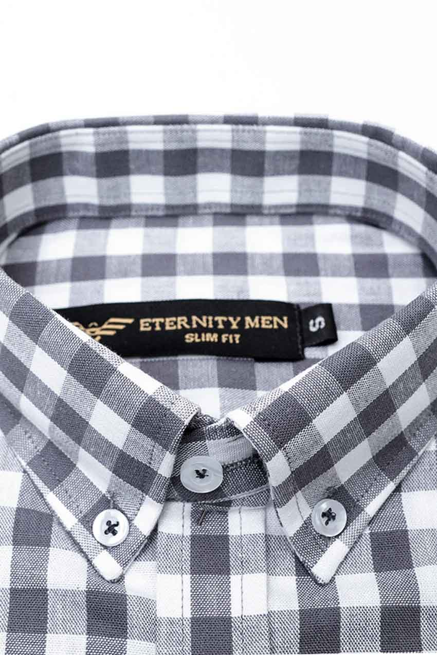 Eternity Men's Slim Fit Shepherd Check Casual Shirt